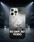 No sleep, just techno